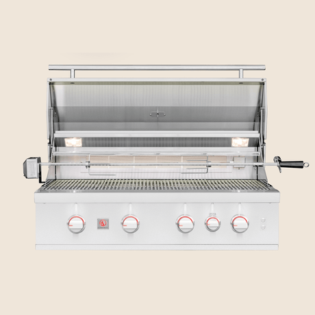 Summerset TRL Pro TRLPRO40 40-Inch Built-In Gas Grill - hood open