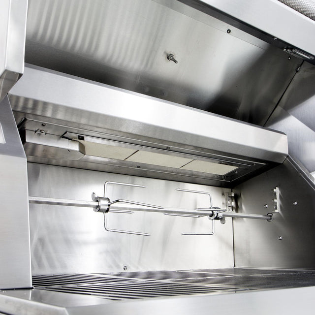 Hestan 42-Inch Natural Gas Grill W/ Rotisserie On Double Drawer & Door Tower Cart