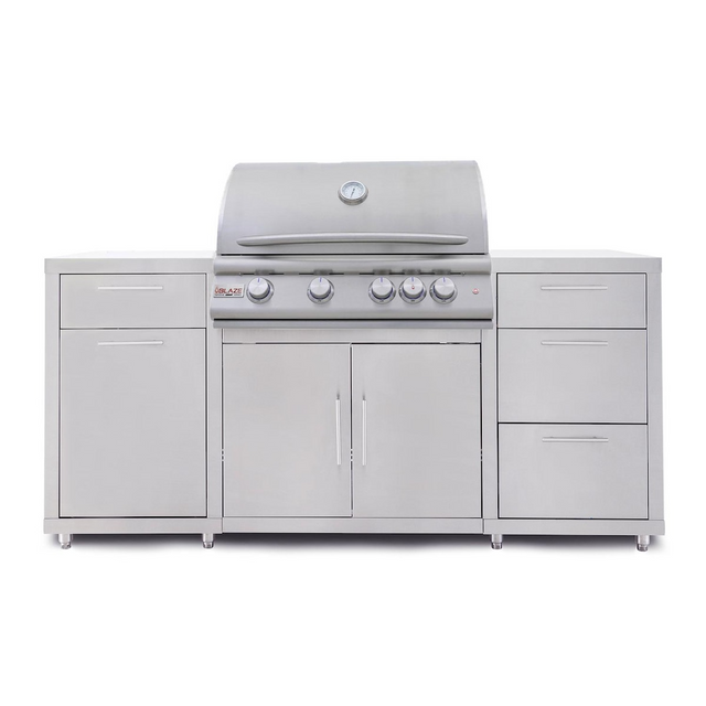 Blaze 6 ft Outdoor Kitchen Island w/ Premium LTE+ Marine Grade 32-Inch Grill