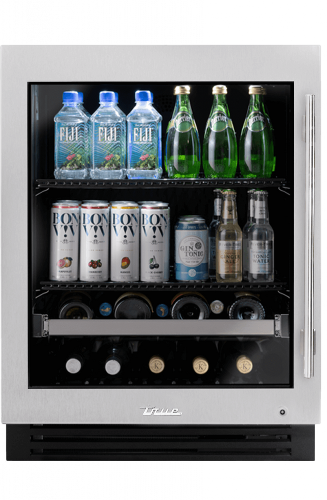 True TUBADA-24-LG-A-S ADA Beverage Center - stainless glass door left hinge