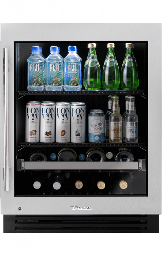 True TUBADA-24-RG-A-S ADA Beverage Center - stainless glass door right hinge