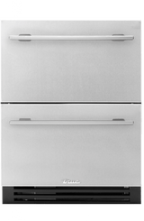 True TURADA-24-D-A-S ADA Refrigerator Drawers - stainless front view