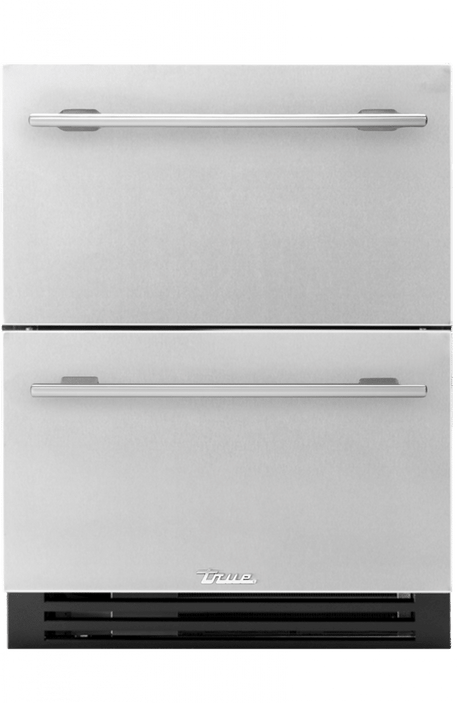 True TURADA-24-D-A-S ADA Refrigerator Drawers - stainless front view