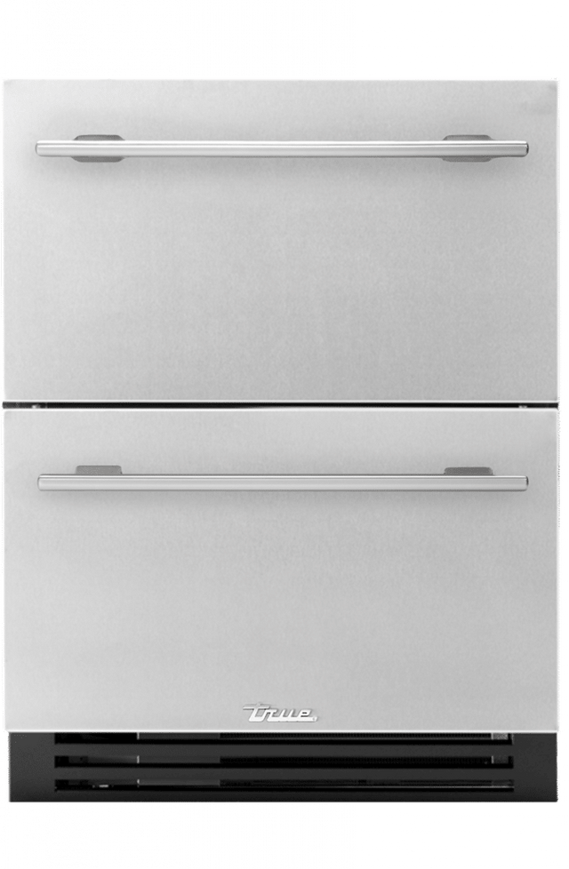 True TURADA-24-D-A-S ADA Refrigerator Drawers - stainless front view