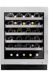 True TUWADA-24-LG-A-S ADA Wine Cabinet - stainless glass door left hinge