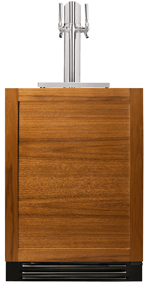 True TUR-24DD-R-OP-C Dual Tap Beverage Dispenser - panel-ready overlay door front view