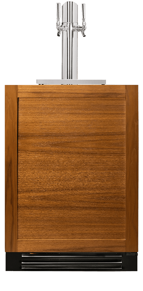 True TUR-24DD-L-OP-C Dual Tap Beverage Dispenser - panel-ready overlay door front view