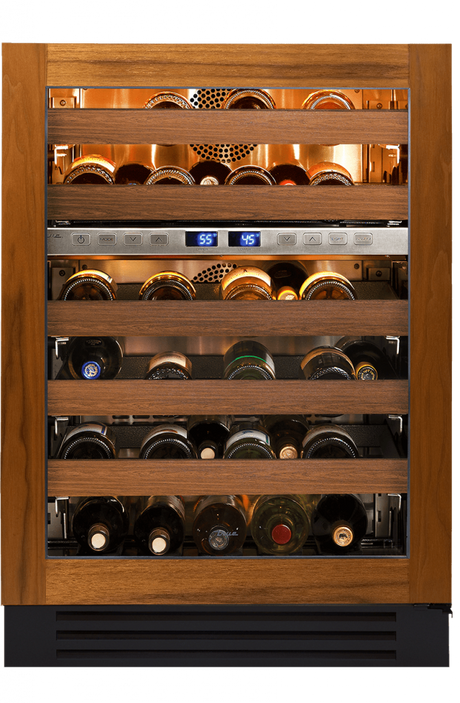 True TWC-24DZ-L-OG-C 24-Inch Dual Zone Wine Cabinet Overlay Glass Left Hinge - product view