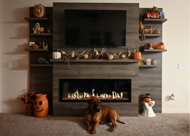 Modern Flames Allwood Media Main Wall System for Orion Slim 60" Virtual Electric Fireplace