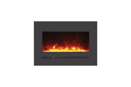 Amantii linear 32 inch electric fireplace - glass media
