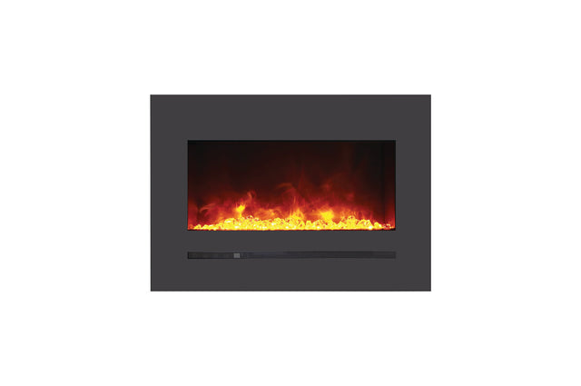 Amantii linear 32 inch electric fireplace - glass media