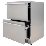 Blaze 23.5-Inch 5.1 Cu. Ft. Outdoor Rated Stainless Steel Double Drawer Refrigerator - BLZ-SSRF-DBDR5.1