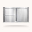 American Made Grills DC2-36-AMG 36-Inch Deluxe 2-Drawer with Single Access Door Combo - front view