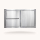 American Made Grills DC2-36-AMG 36-Inch Deluxe 2-Drawer with Single Access Door Combo - front view