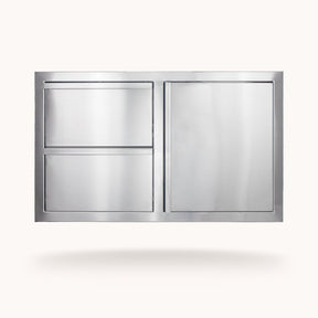 American Made Grills DC2-36-AMG 36-Inch Deluxe 2-Drawer with Single Access Door Combo - front view