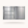American Made Grills DC3-36-AMG 36-Inch Deluxe 3-Drawer with Single Access Door Combo - front view
