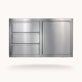 American Made Grills DC3-36-AMG 36-Inch Deluxe 3-Drawer with Single Access Door Combo - front view
