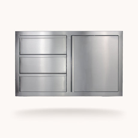 American Made Grills DC3-36-AMG 36-Inch Deluxe 3-Drawer with Single Access Door Combo - front view