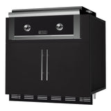 Lynx x John Michael 36-Inch Grill Base Cabinet with Lynx Asado grill installed