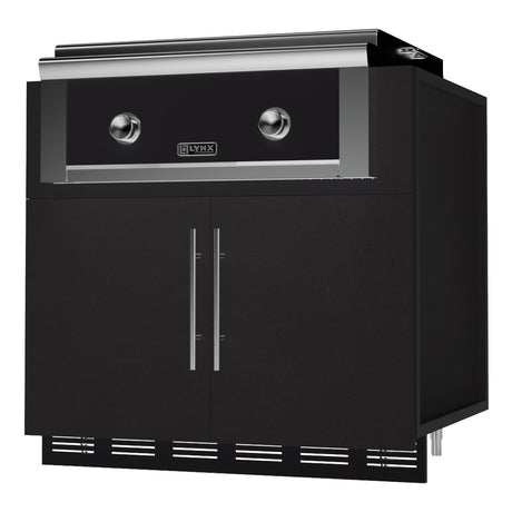 Lynx x John Michael 36-Inch Grill Base Cabinet with Lynx Asado grill installed