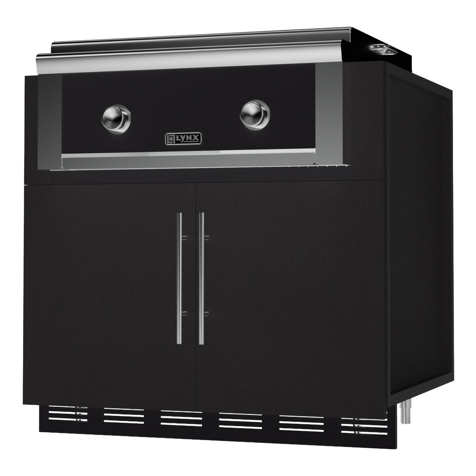 Lynx x John Michael 36-Inch Grill Base Cabinet with Lynx Asado grill installed