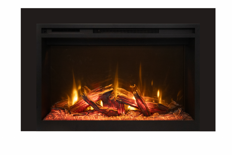 Amantii Fire & Ice RusticStone 36-Inch Built-In Electric Fireplace RS36