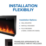 Napoleon Astound FlexMount 74" Linear Electric Fireplace | NEFL74AB