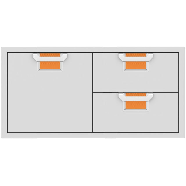 Aspire By Hestan 42-Inch Double Drawer And Single Storage Door Combo