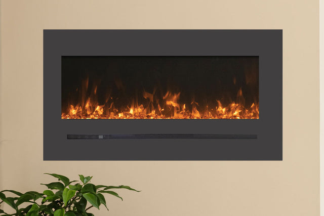 Amantii linear 40 inch electric fireplace - flame detail