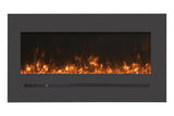 Amantii linear 40 inch electric fireplace - glass media