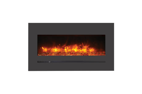 Amantii linear 40 inch electric fireplace - mixed media
