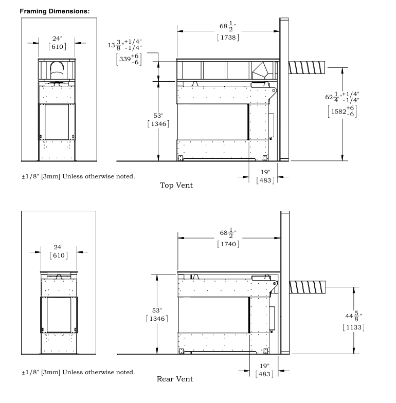 Montigo Exemplar RP424 Peninsula Direct Vent Gas Fireplace - RP424PF ...