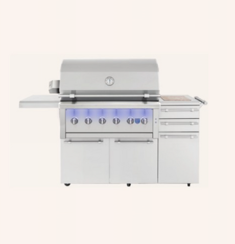 American Made Grills Ovation 42-Inch Freestanding Hybrid Grill with Cart