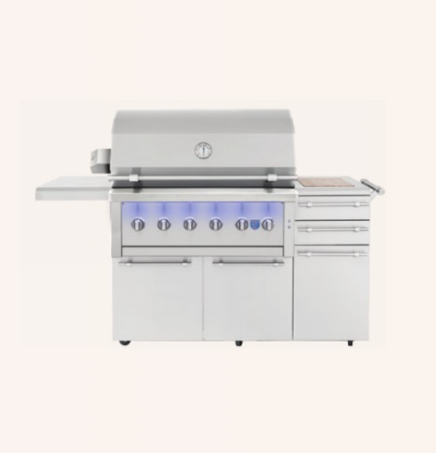 American Made Grills Ovation 42-Inch Freestanding Hybrid Grill with Cart