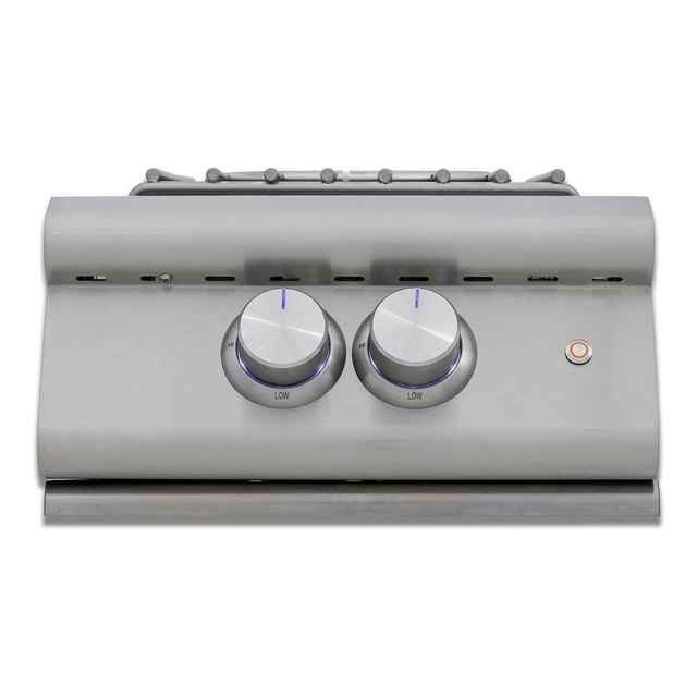 Blaze Premium LTE+ Built-In Gas High Performance Power Burner W/ Wok Ring & Stainless Steel Lid - BLZ-PBLTE3