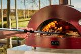 Alfa Moderno 2 Pizze Outdoor Wood Pizza Oven - Antique Red - FXMD-2P-LROA