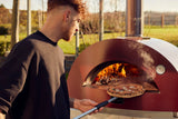 Alfa Moderno 2 Pizze Outdoor Wood Pizza Oven - Antique Red - FXMD-2P-LROA