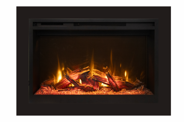 Amantii Fire & Ice RusticStone 36-Inch Built-In Electric Fireplace RS36