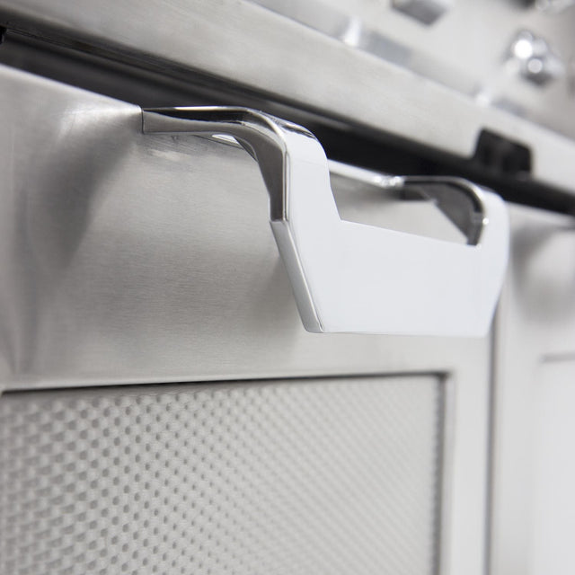 Hestan 36-Inch Natural Gas Grill W/ Sear Burner & Rotisserie On Double Door Tower Cart