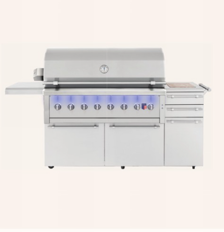 American Made Grills Ovation 54-Inch Freestanding Hybrid Grill with Cart