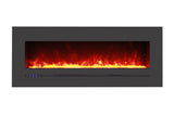 Amantii linear 55 inch electric fireplace - glass media