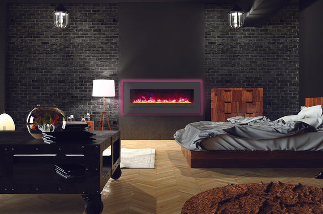 Amantii linear 55 inch electric fireplace - bedroom install