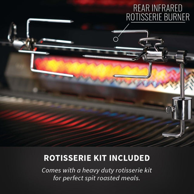 Napoleon 700 Series 32-Inch Built-In Natural Gas Grill w/ Infrared Rear Burner, Rotisserie & SafetyGlow