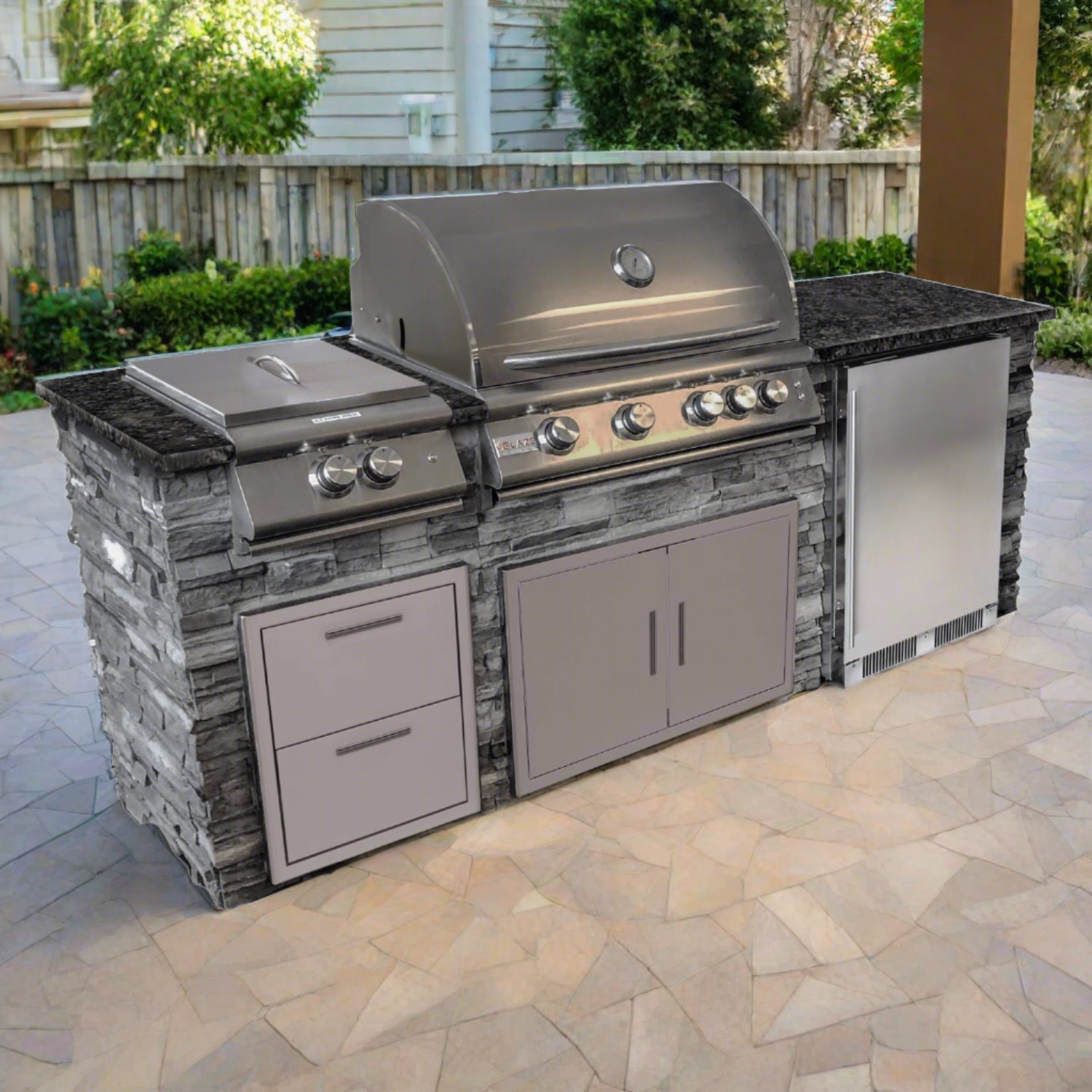 TRU Innovative 8 Foot Outdoor Kitchen Island Package - Includes 32\