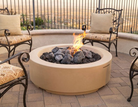 American Fyre Designs Louvre Round Fire Pit - angle view