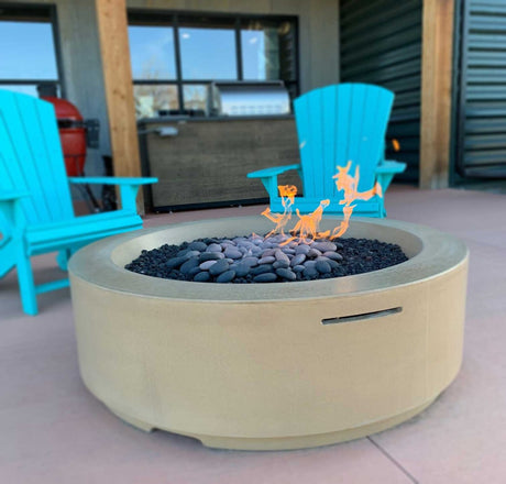 American Fyre Designs Louvre Round Fire Pit - front view