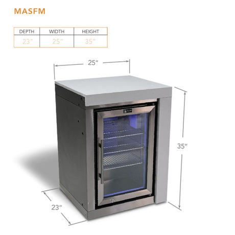 Mont Alpi MASFM Deluxe Stainless Steel Fridge Cabinet Module
