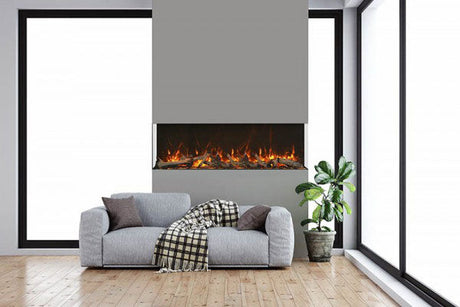 Amantii Tru-View XT XL 72 installed in a room with oak logs