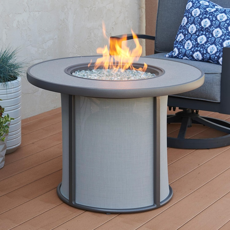 The Outdoor GreatRoom Company Stonefire Gray Gas Fire Table -  SF-32-GRY-K