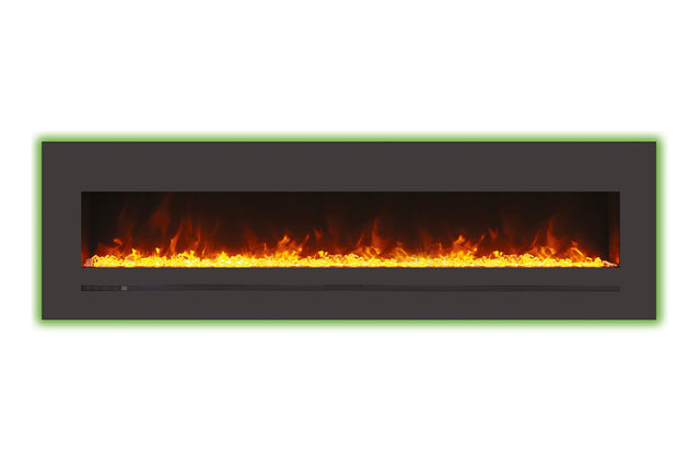 Amantii linear 78 inch electric fireplace - flame detail